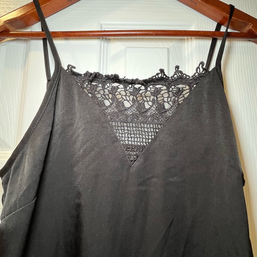 NWT BCBG Black Lace Slip Dress